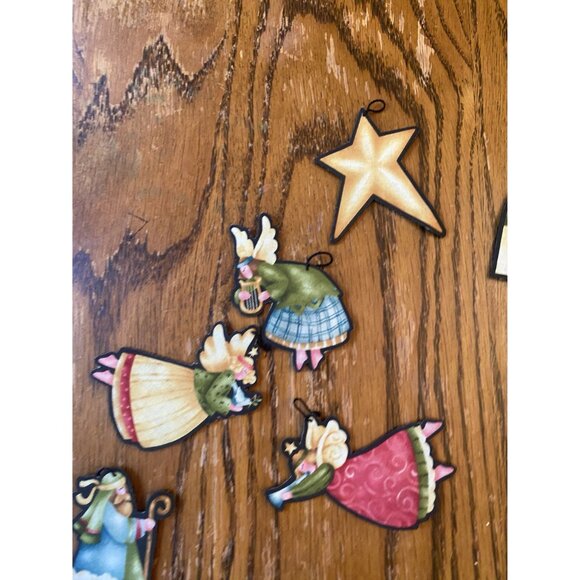 Vintage Fabric Christmas Nativity Ornaments Set - Picture 11 of 12